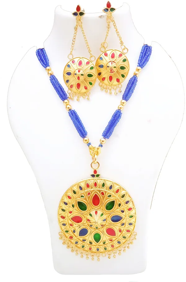 Assamese_Traditional_Multi_Colour_Japi_Jewellery_Set_For_Women